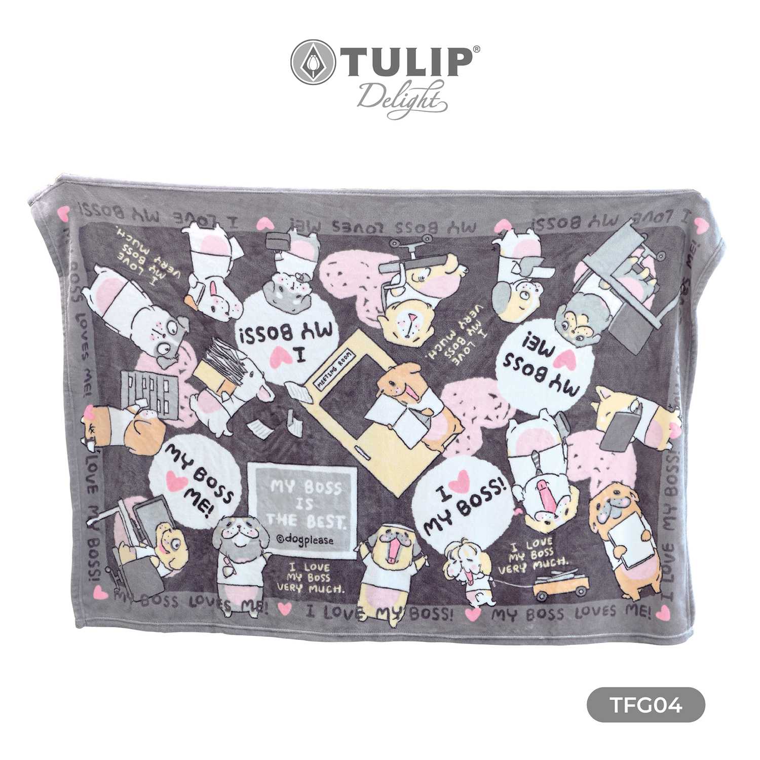[New] ผ้าห่ม Fleece หมาจ๋า ลาย TFG04