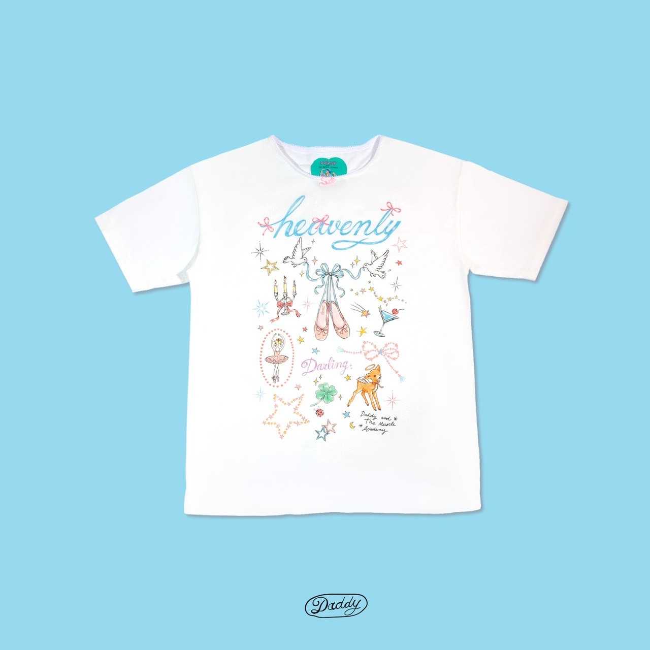 Daddy | Heavenly Oversize Teeshirt เสื้อทรง oversize เป็นลวดลายเกี่ยวกับบัลเล่ต์ สุดน่ารัก