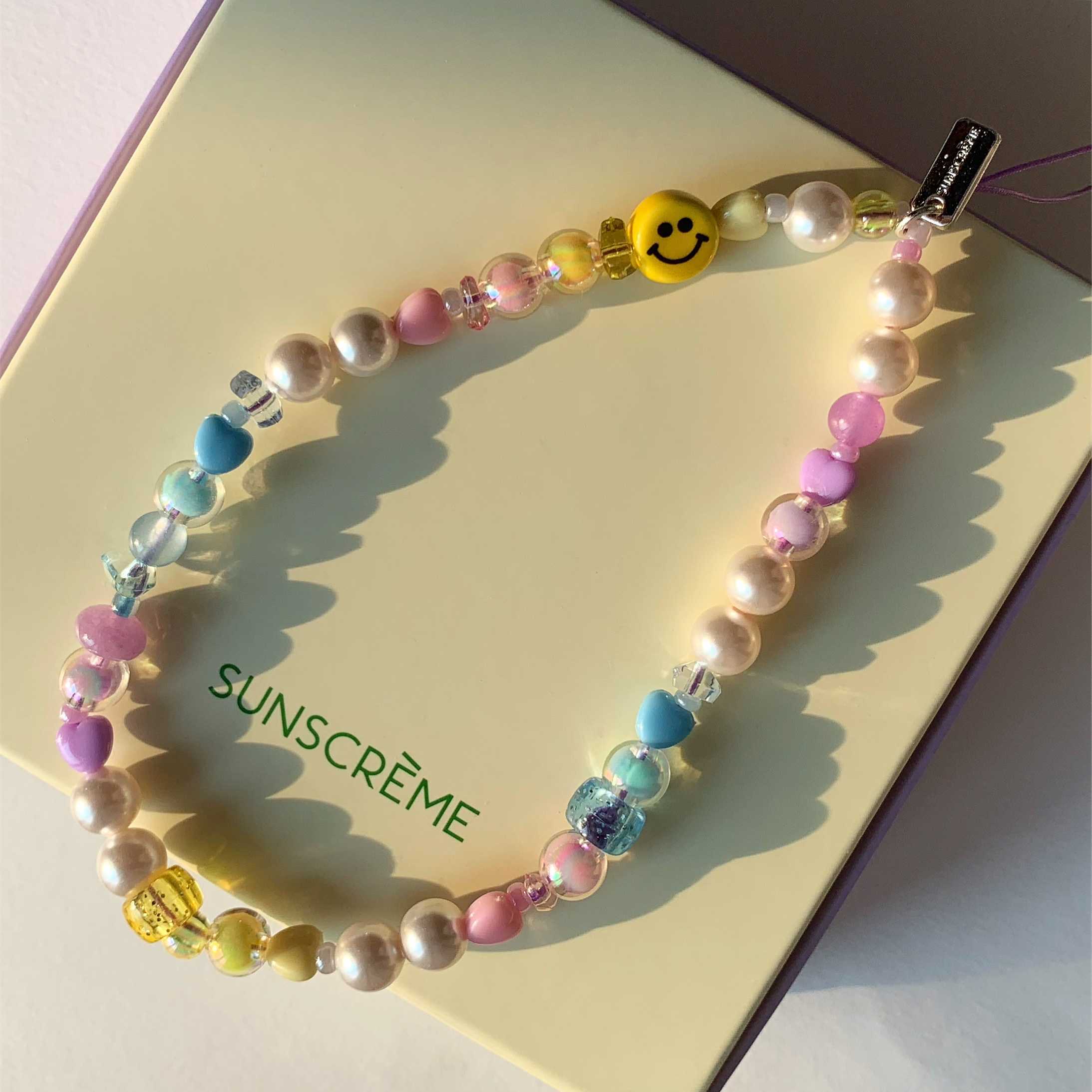 STONE SERIES PHONE STRAP - SMILEY (PASTEL VER.)