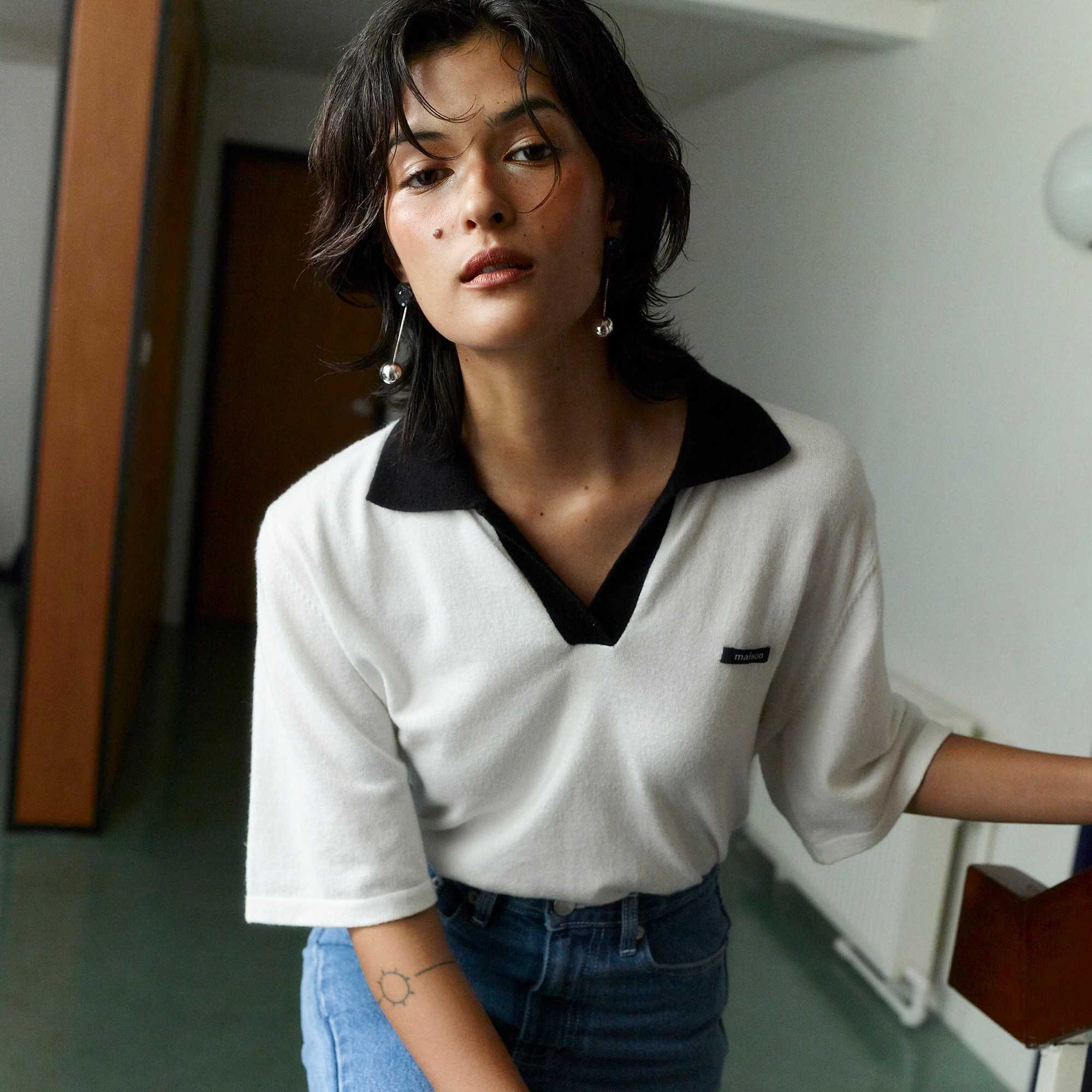 maison KEEPS | Asa Knitted Polo | เสื้อไหมพรมโปโลแขนสั้นทรงโอเวอร์ไซส์