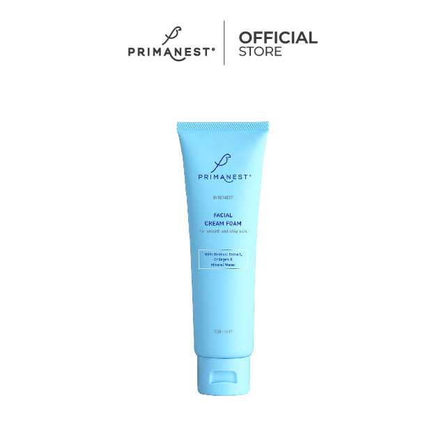 2หลอด PrimaNest Birdnest Facial Cream Foam 120 ml.
