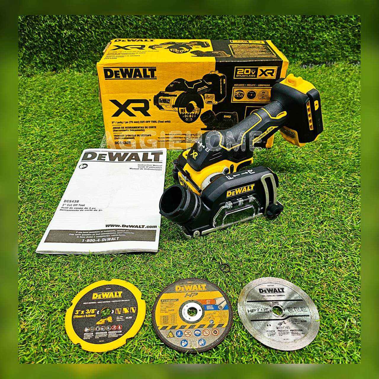 DEWALT เครื่องตัด ไร้สาย 20V. รุ่น DCS438B (ตัวเปล่า) มอเตอร์ Brushless กำลัง 550 วัตต์ ขนาด 3 นิ้ว