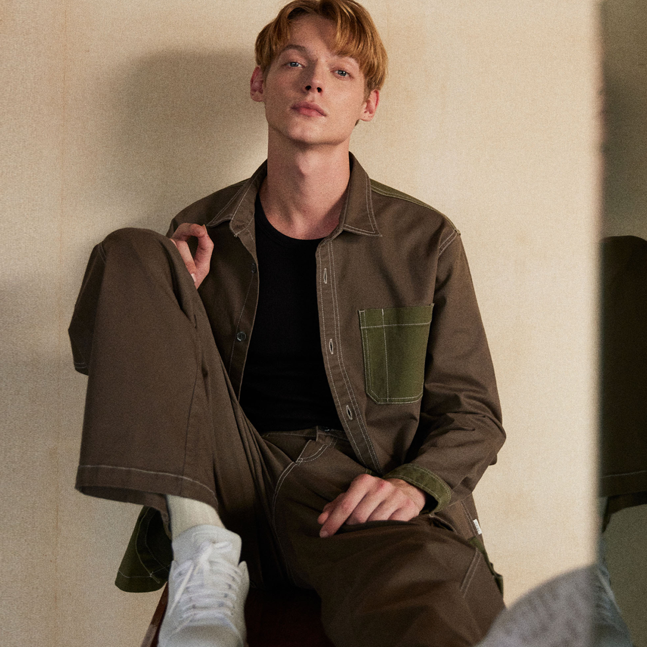 [MOO 11/23] Garment Patchwork Shirt