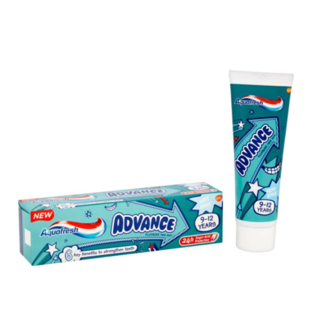 ยาสีฟันเด็ก Aquafresh Advance 9-12years made in UK