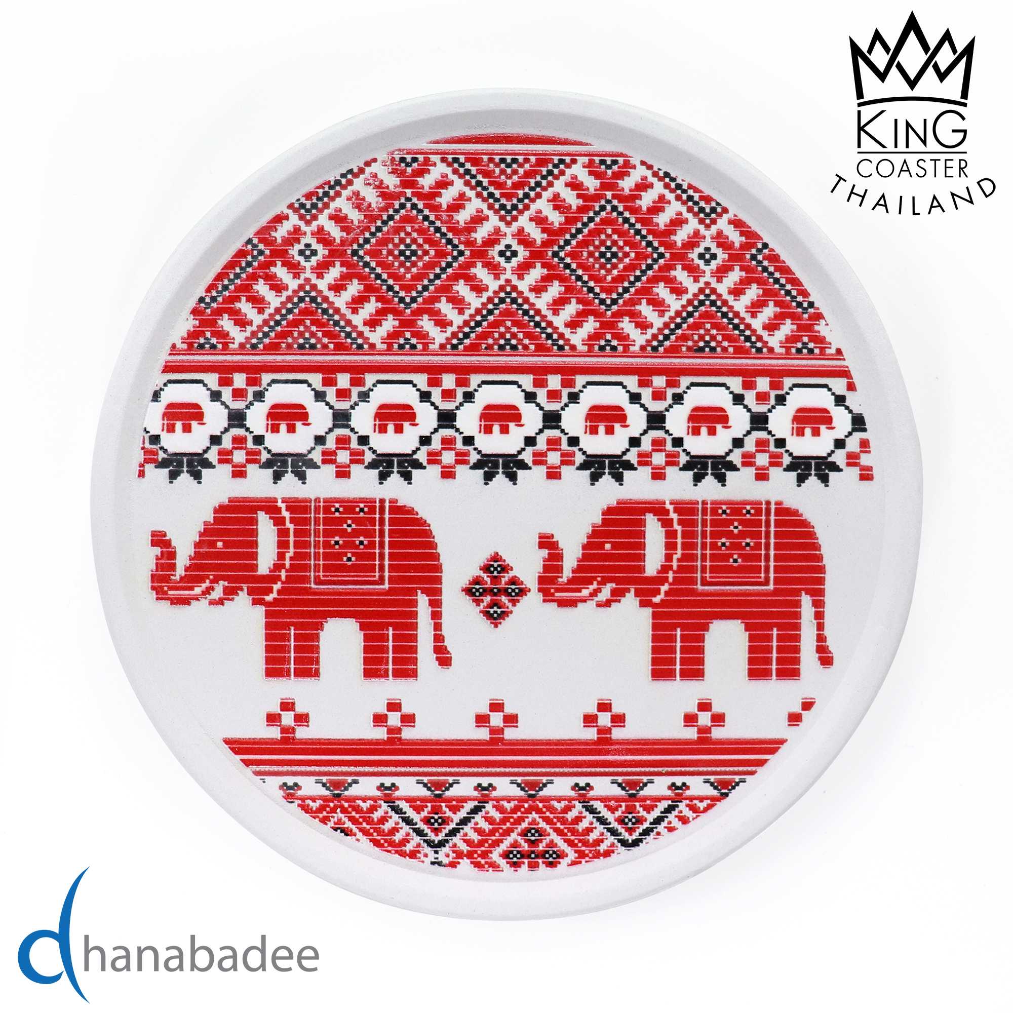 จานรองแก้ว R10024 ที่รองแก้ว แผ่นรองแก้ว ทรงกลมมีขอบ ELE TEXTILE-01