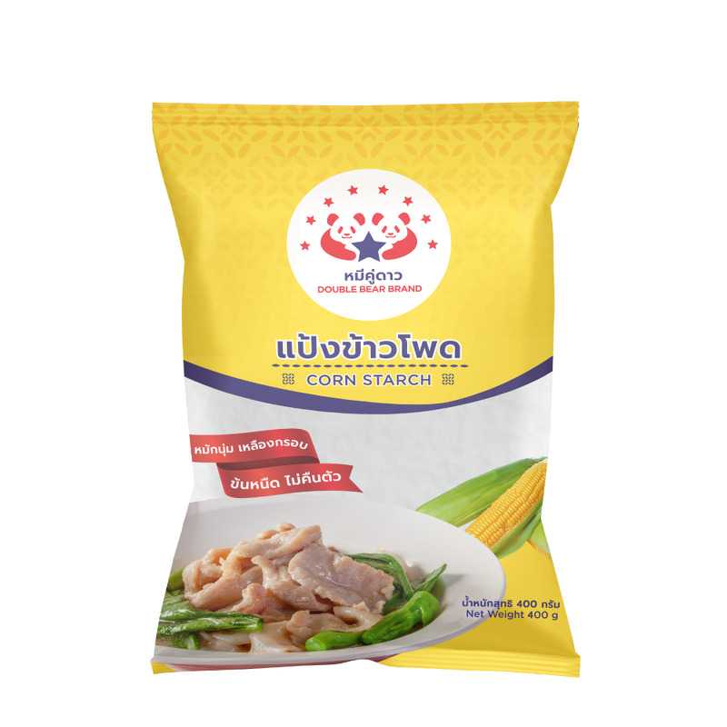 แป้งข้าวโพด หมีคู่ดาว 400 กรัม
