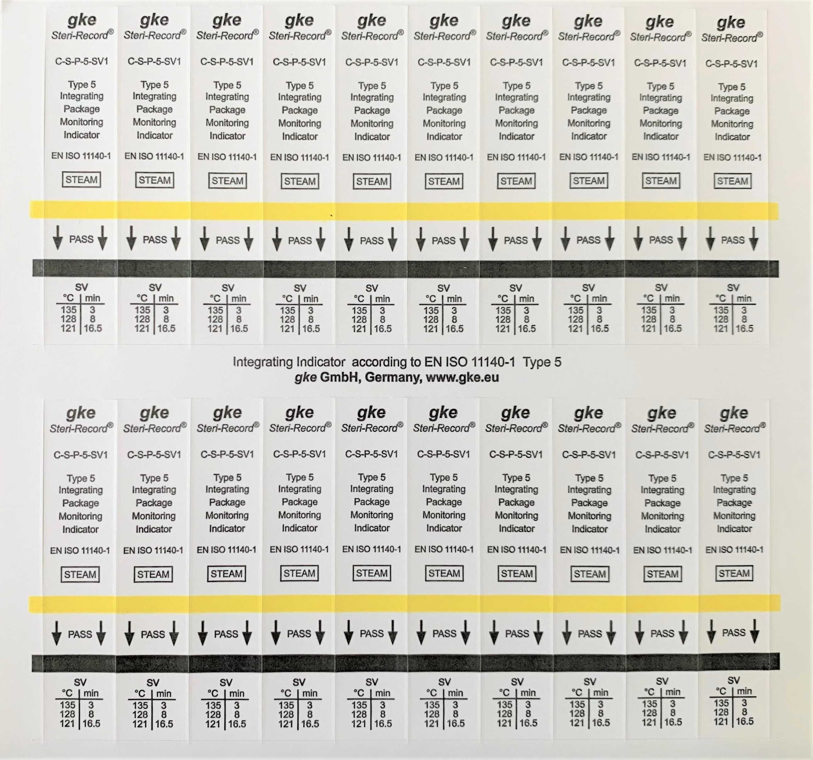 🏥Steam Indicator Strips Type 5 🏥 แผ่นทดสอบความปลอดเชื้อ สำหรับกระบวนการนึ่งฆ่าเชื้อด้วยไอน้ำ