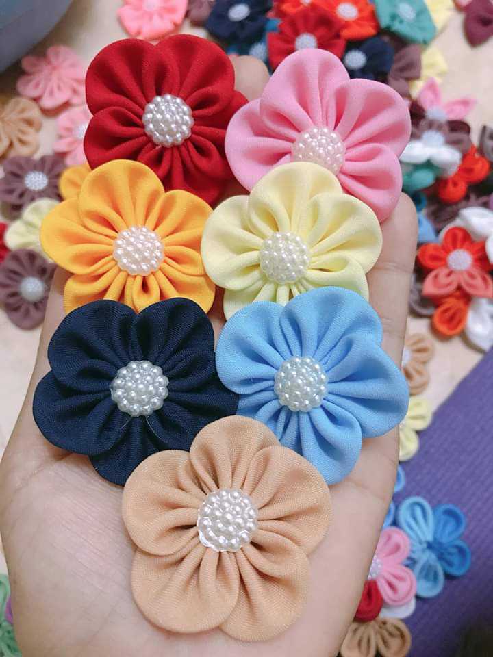 ดอกไม้ผ้า 5 ซม.(แพค100ชิ้น)