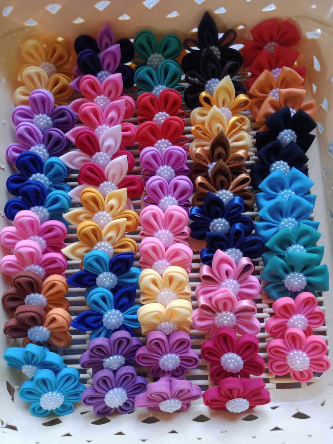 ดอกไม้ผ้า (แพค 100 ชิ้น)