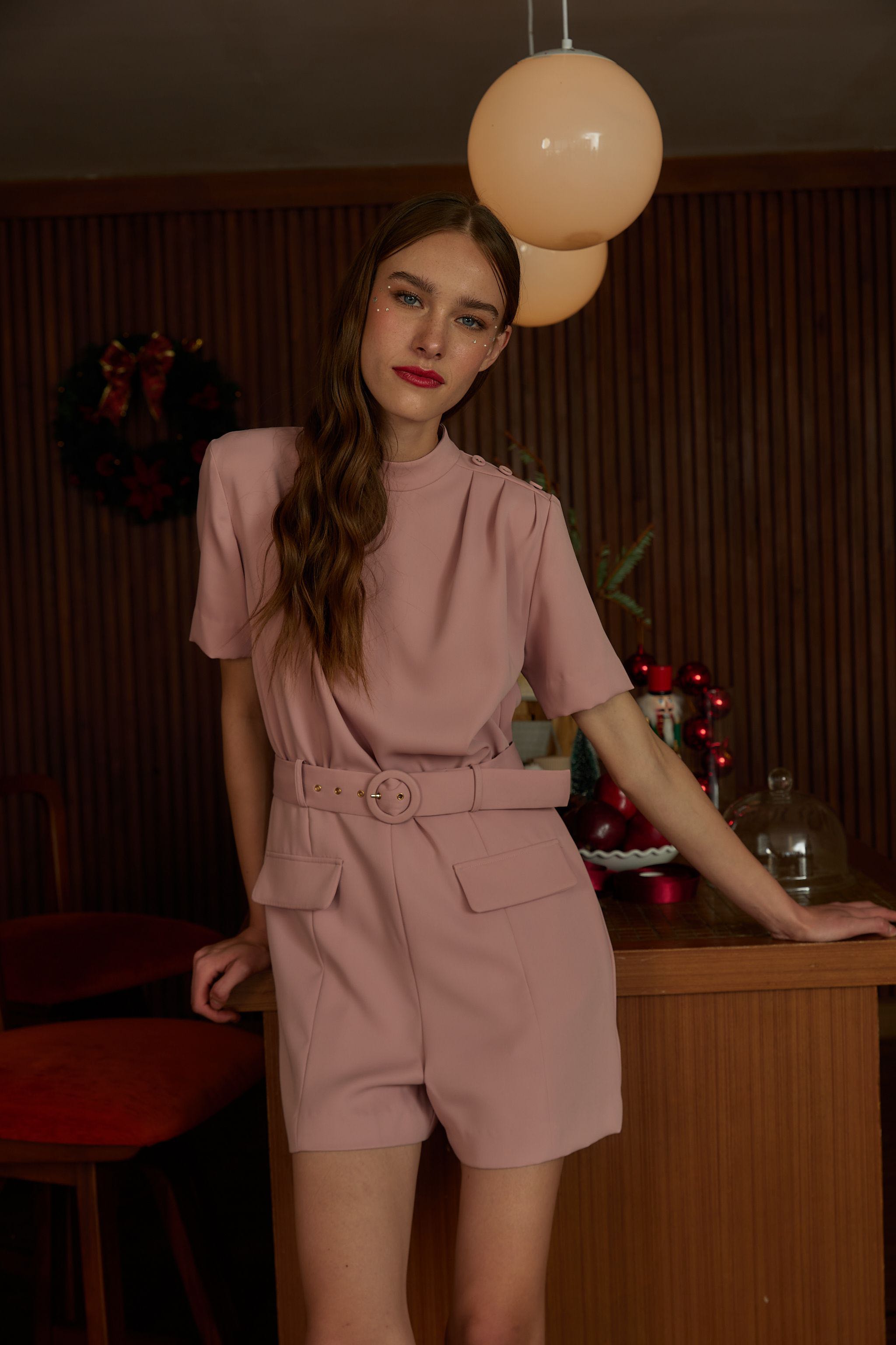 Macaron Jumpsuit Blush