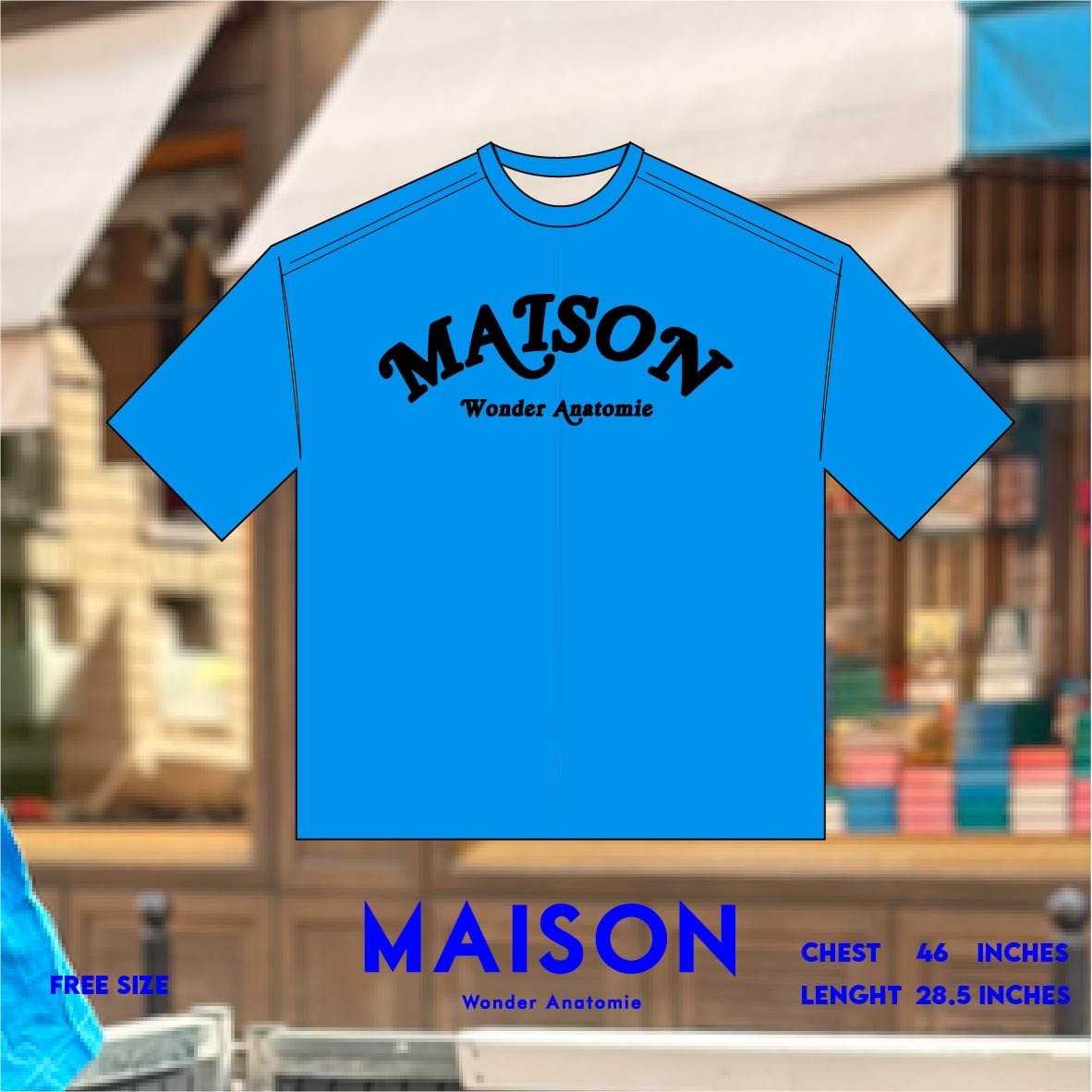 Maison WA Tee เสื้อยืดลายคำว่าแมซงวันเดอร์อนาโตมี่