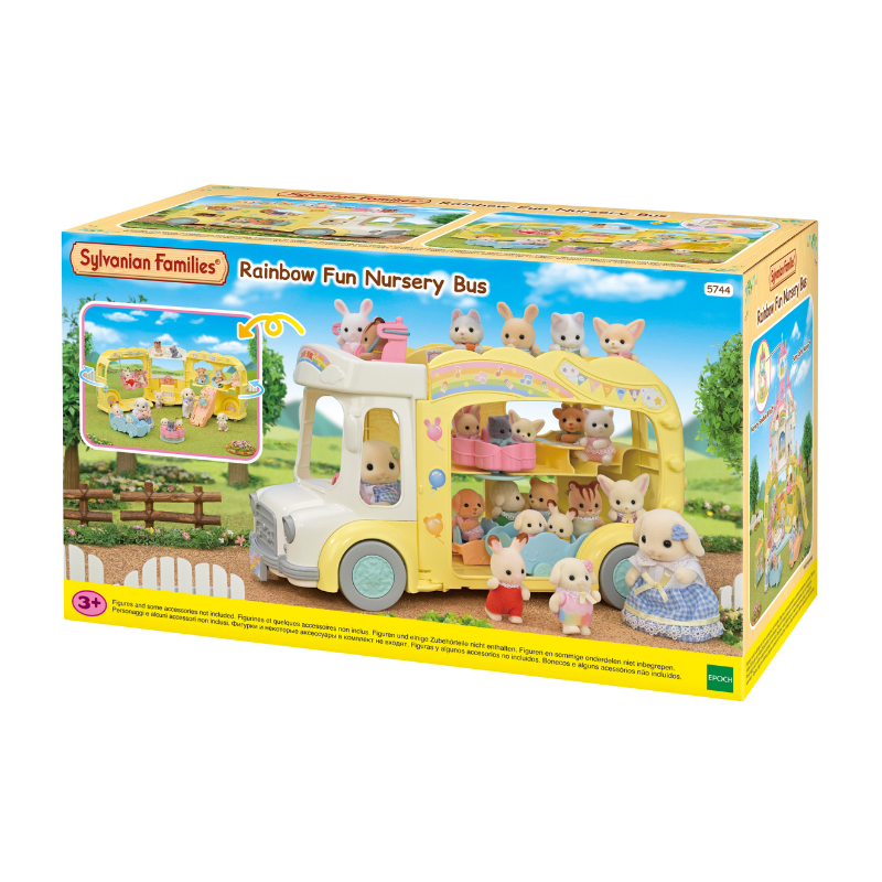 Sylvanian Families Rainbow Fun Nursery Busy / ซิลวาเนียน แฟมิลี่ รถบัสเนอร์สเซอรี่สายรุ้ง