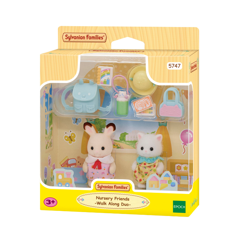 Sylvanian Families Nursery Friends -Walk Along Duo / ซิลวาเนียน แฟมิลี่-คู่หูอนุบาล