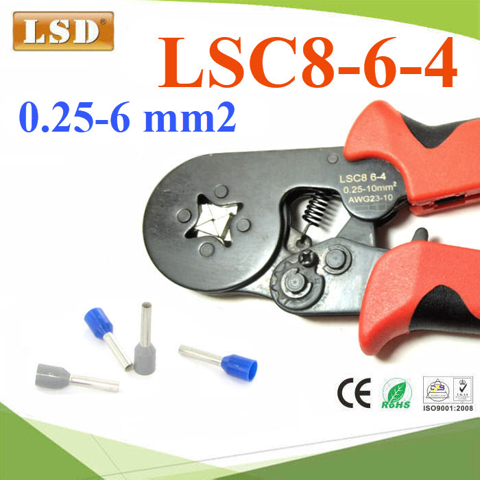 คีมย้ำ คีมตัดสายไฟ LSD-LSC8-6-4 Electric Tool Crimp