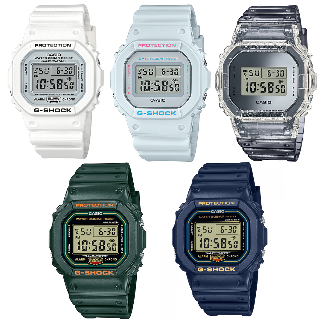 G-SHOCK รุ่น DW-5600MW-7/DW-5600SC-8/DW-5600SK-1/DW-5600RB-3/DW-5600RB-2