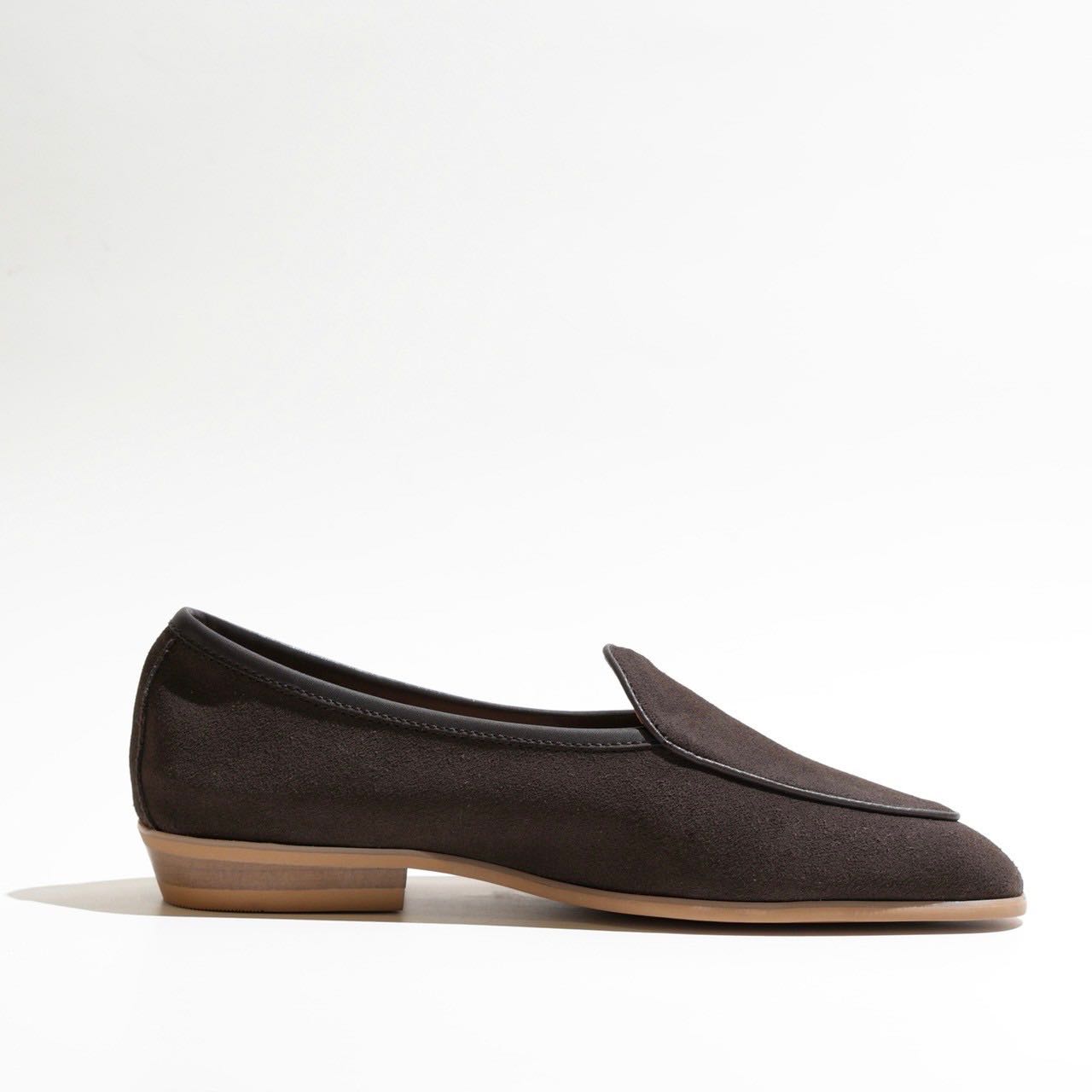 Belgian - Dark brown suede / Beige sole