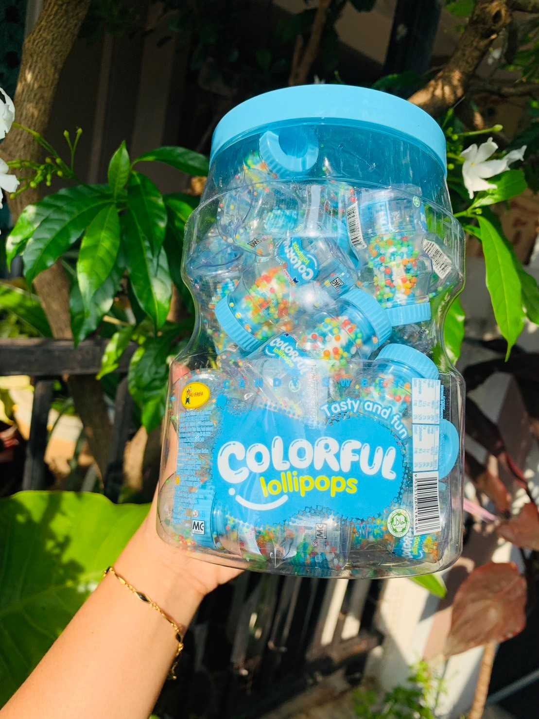 อมยิ้ม กระปุกละ 30 ชิ้น colorful tasty arid fun colorful lollipops อมยิ้มสีสันสดใส รูปแบบขวดโหลจิ๋ว