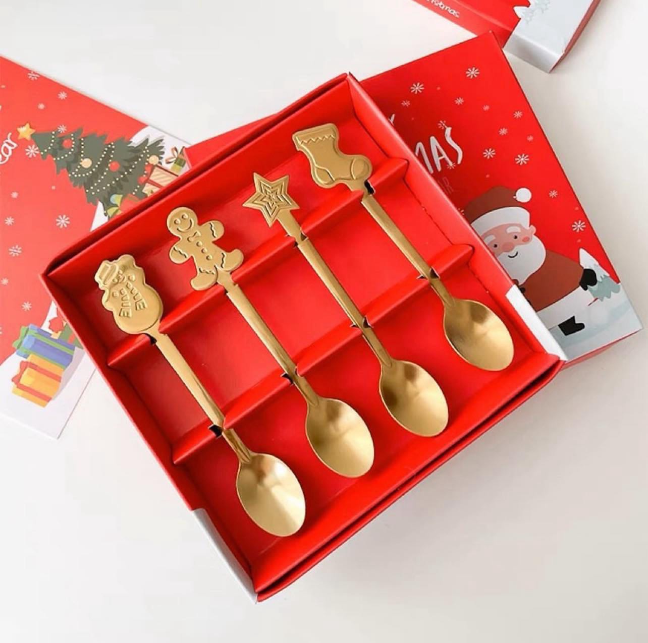 𝑩𝒐𝒙 𝒔𝒆𝒕 ช้อน 𝑪𝒉𝒓𝒊𝒔𝒕𝒎𝒂𝒔 🎄🎅🏻 Twinnies Decor