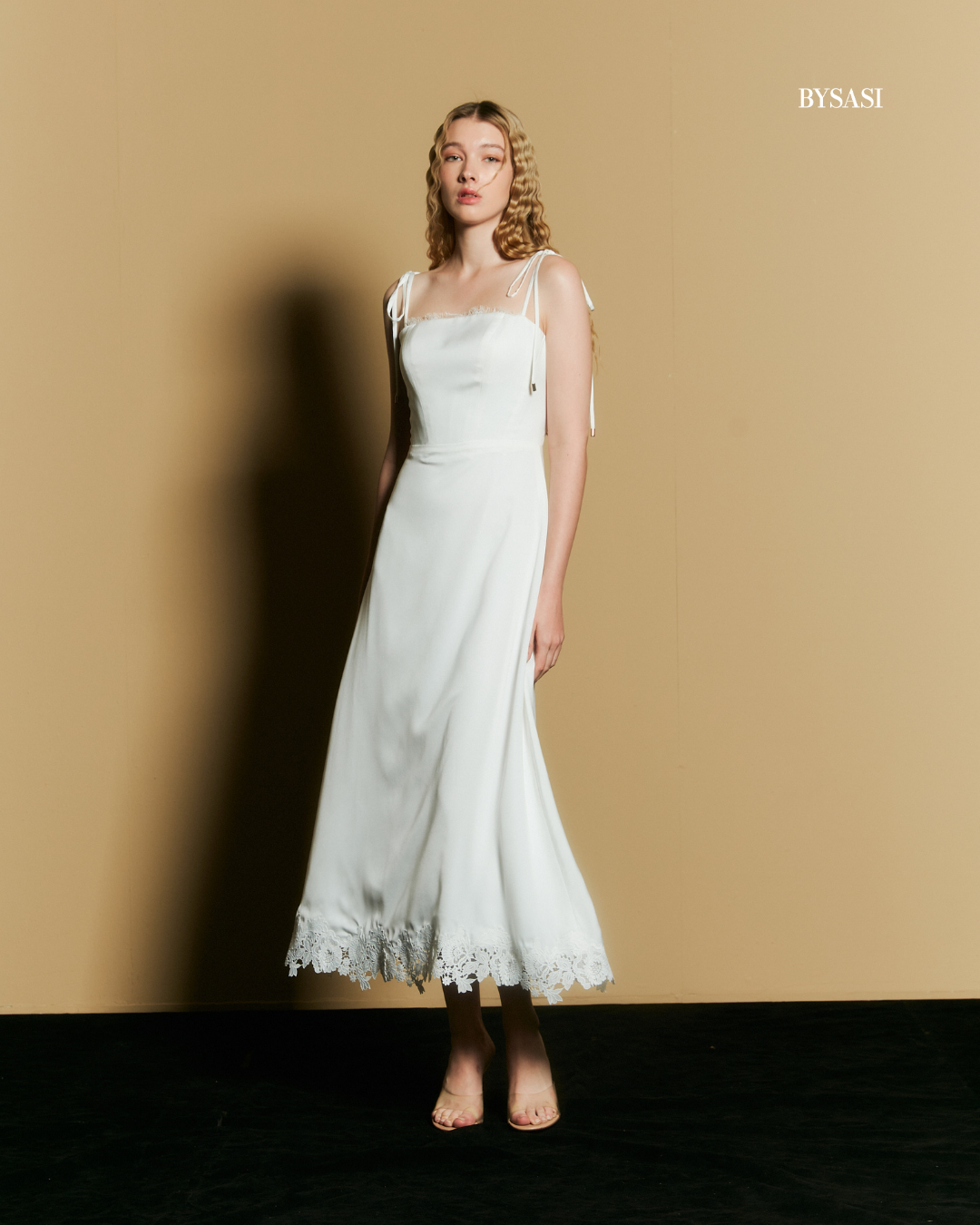 Bysasi Nolita lace dress เดรสสายเดี่ยวกระโปรงย้วยประดับลูกไม้ ไปงานแต่ง งานปาร์ตี้