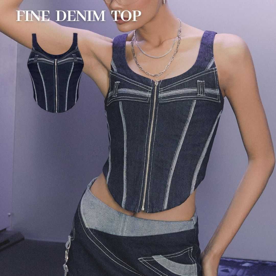 Merge Official - Fine Denim Top (พร้อมส่ง)