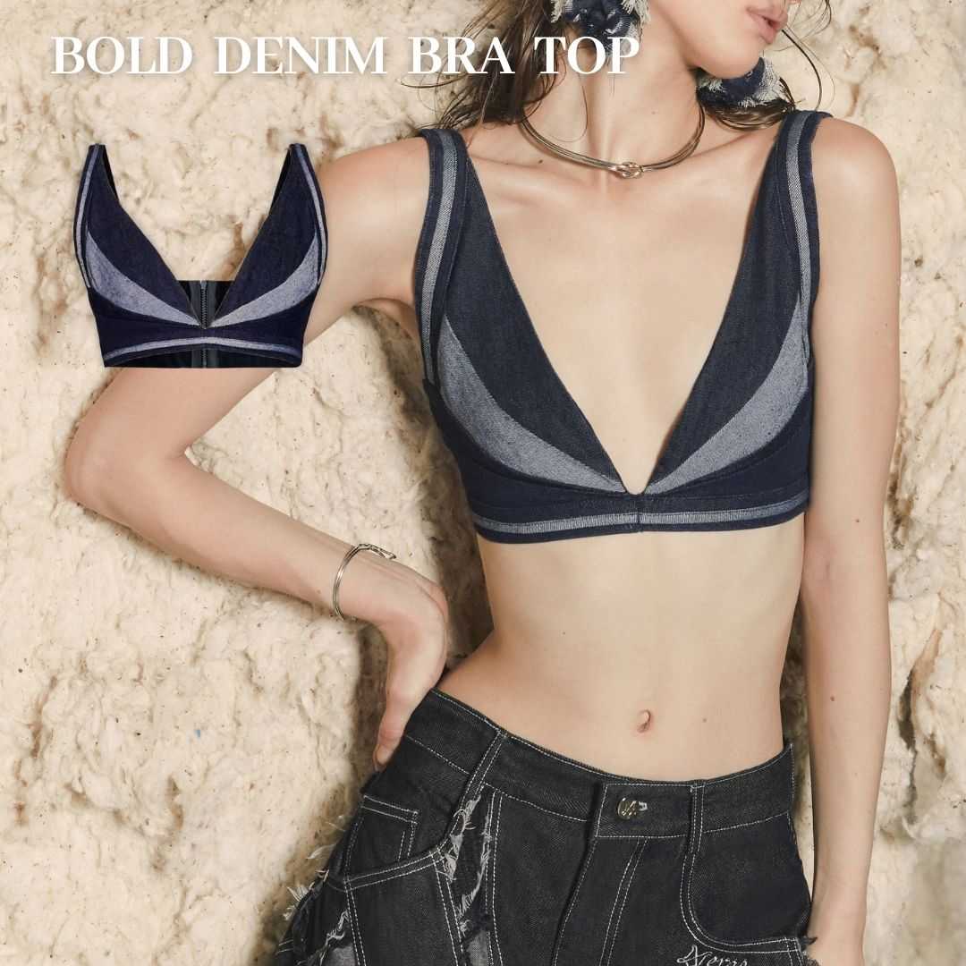 Merge Official - Bold Denim Bra Top (พร้อมส่ง)