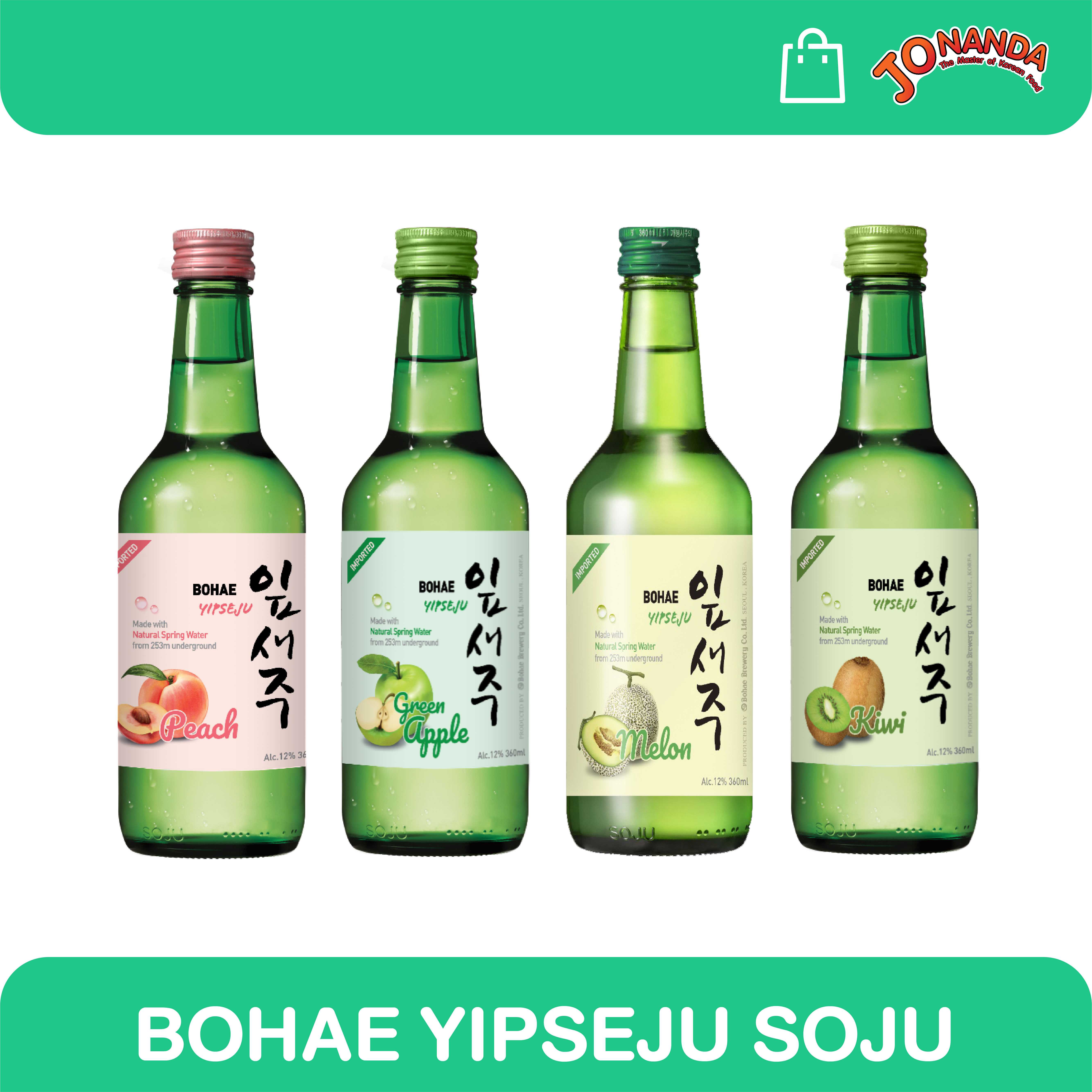Bohae Soju มีแอล 12 % มี 4 รสชาติ ขนาด 360ml