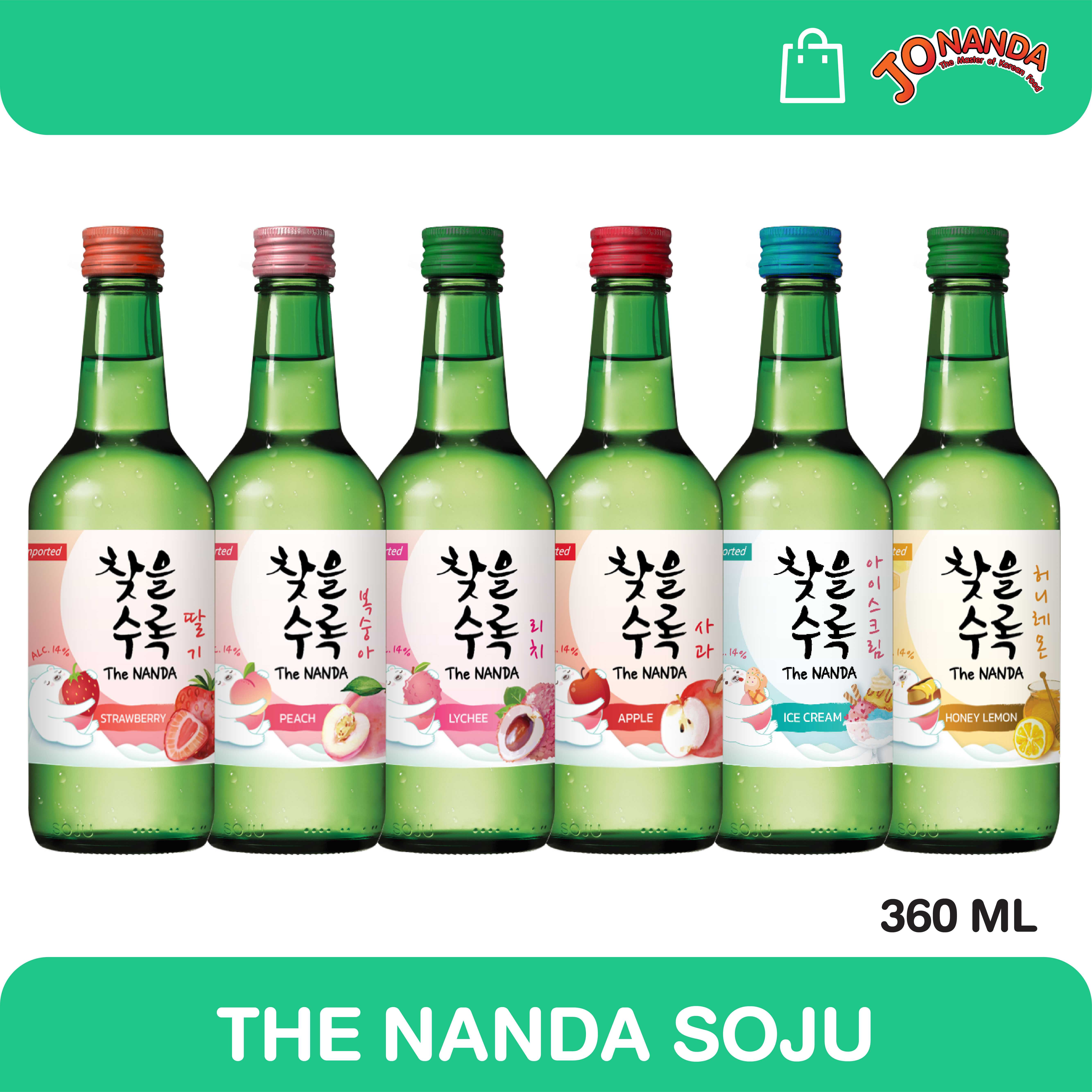The Nanda มีแอล 14 % มี 9 รสชาติ นำเข้าจากประเทศเกาหลี