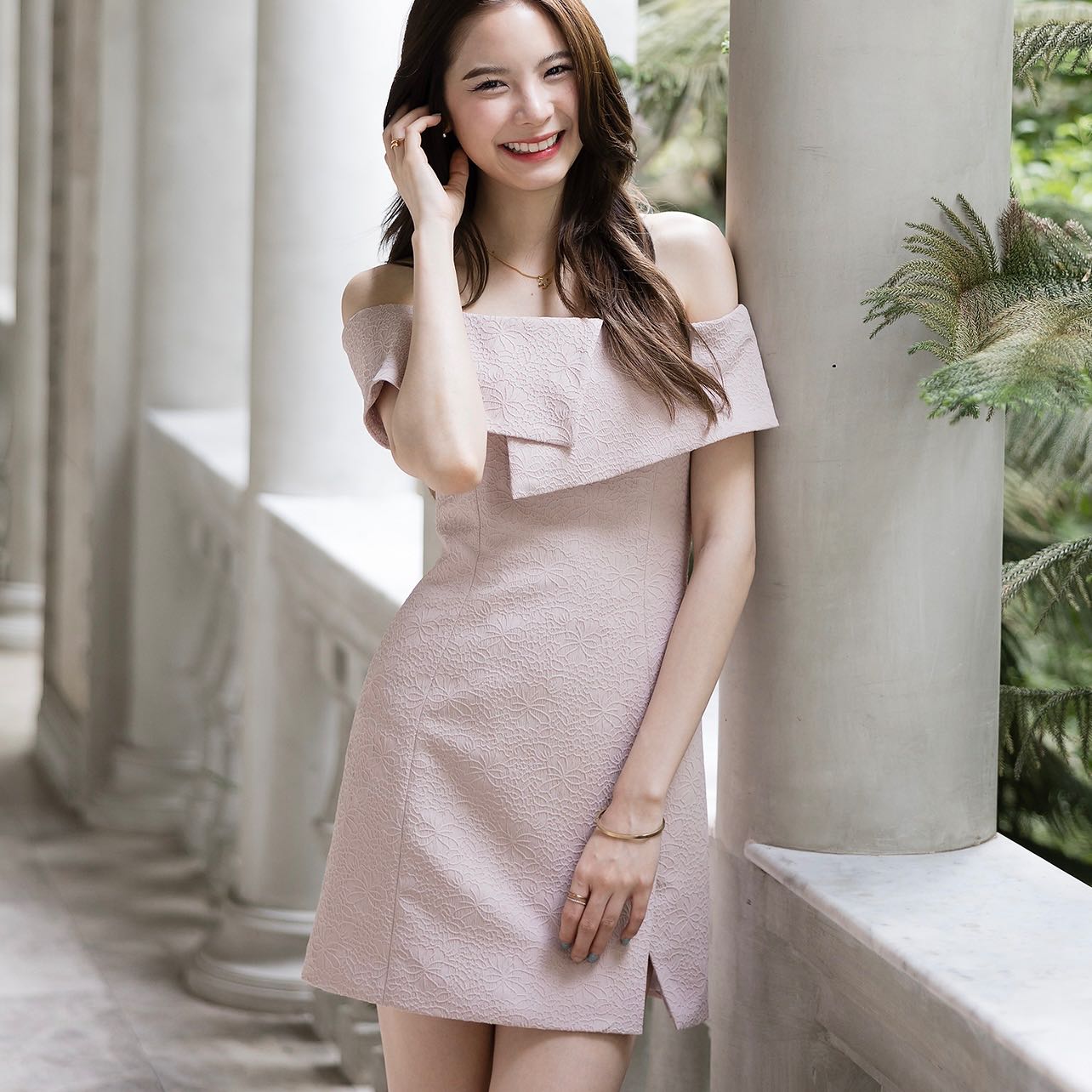 VERBENA Mini Dress สี Pink Floral