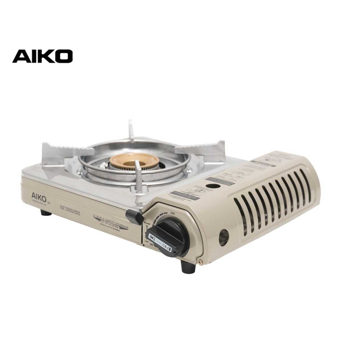 AIKO รุ่น AK-8000R สีโกโก้ เตาแก๊สมินิมอล 2.1 kw  ไม่แถมแก๊ส  รับประกัน 1 ปี