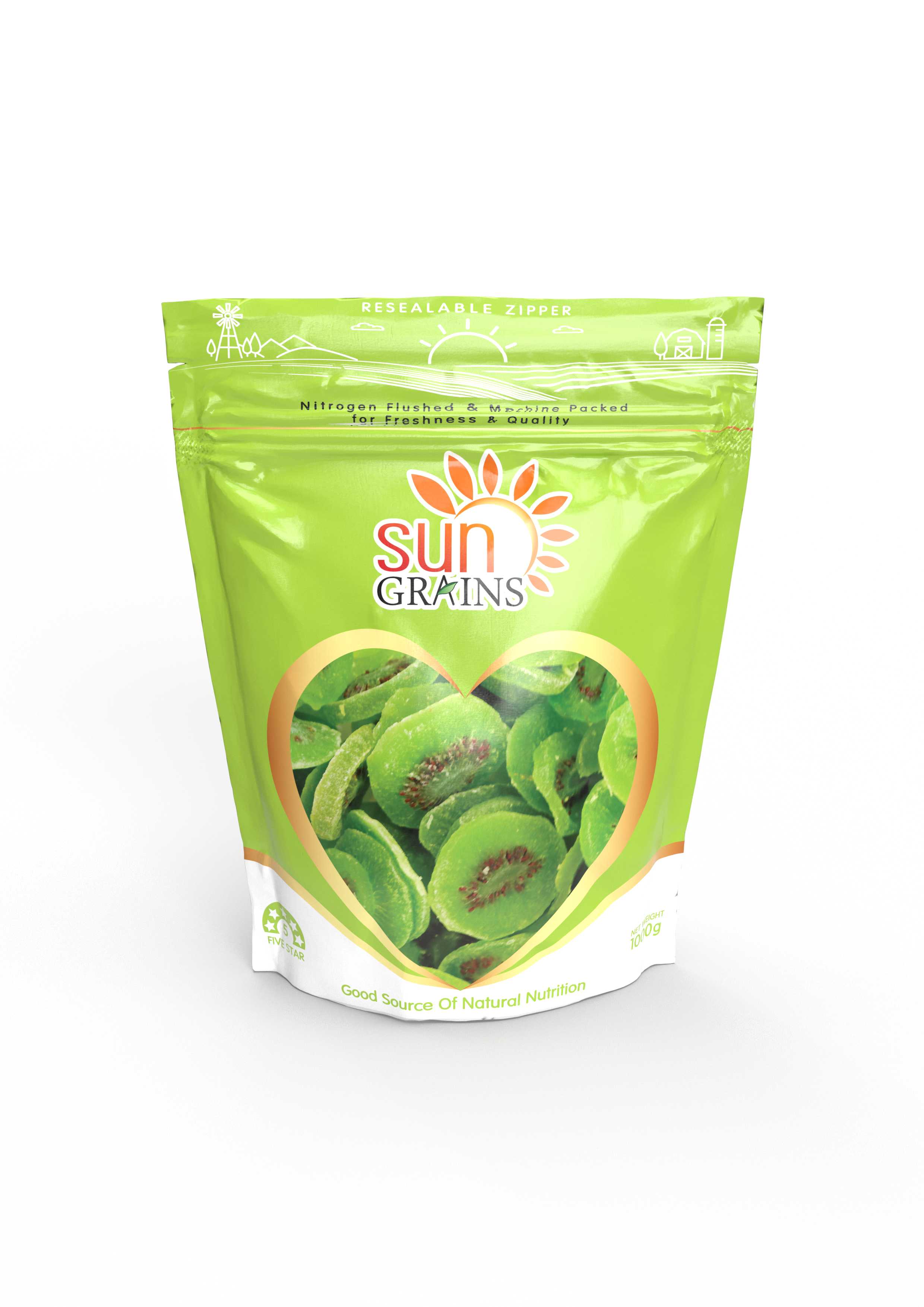 1 kg. กีวี่แห้ง (ตราซันเกรนส์) DRIED KIWI 1 Kg.