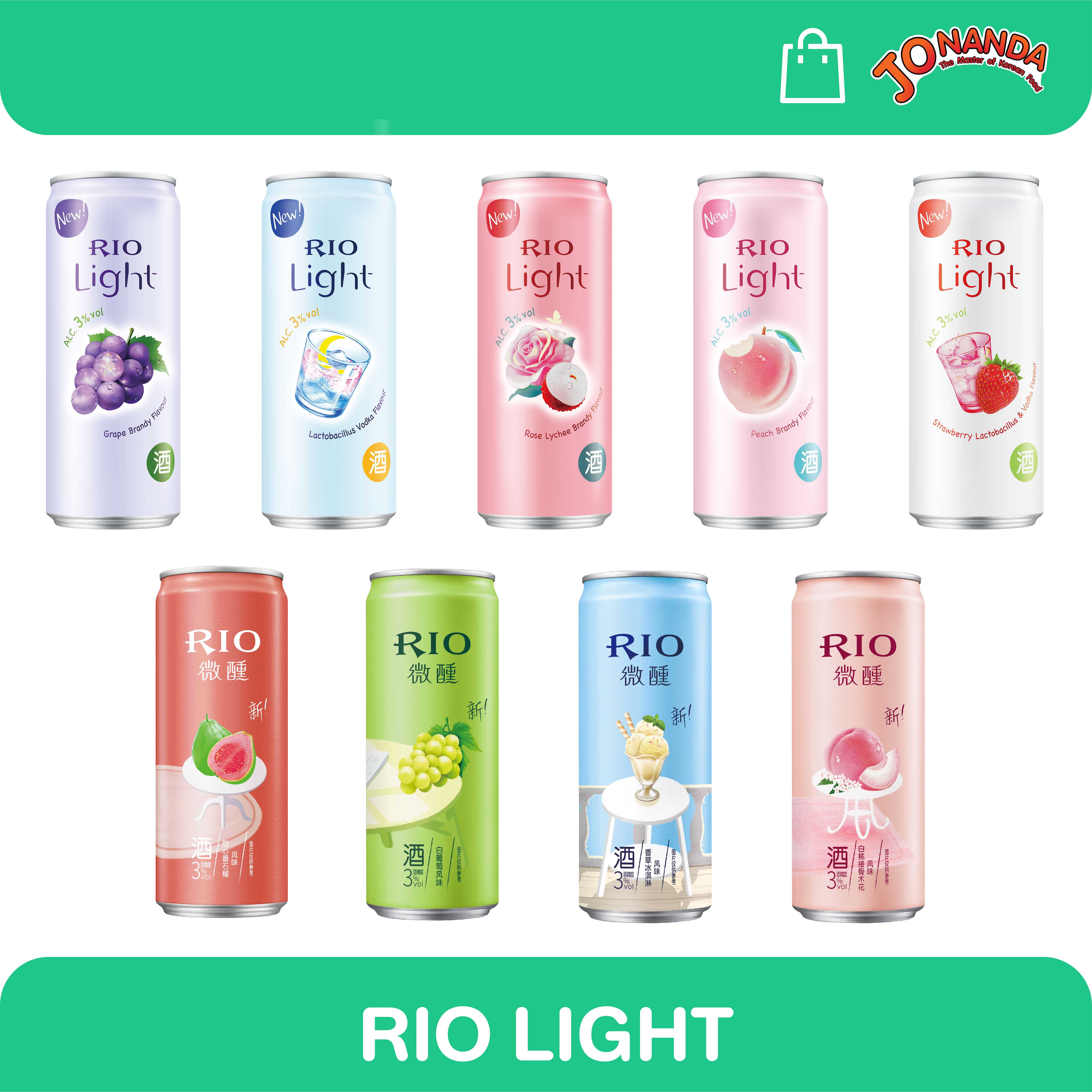 RIO เครื่องดื่มผลไม้ มีแอล 3 % มีให้เลือก 9 รส
