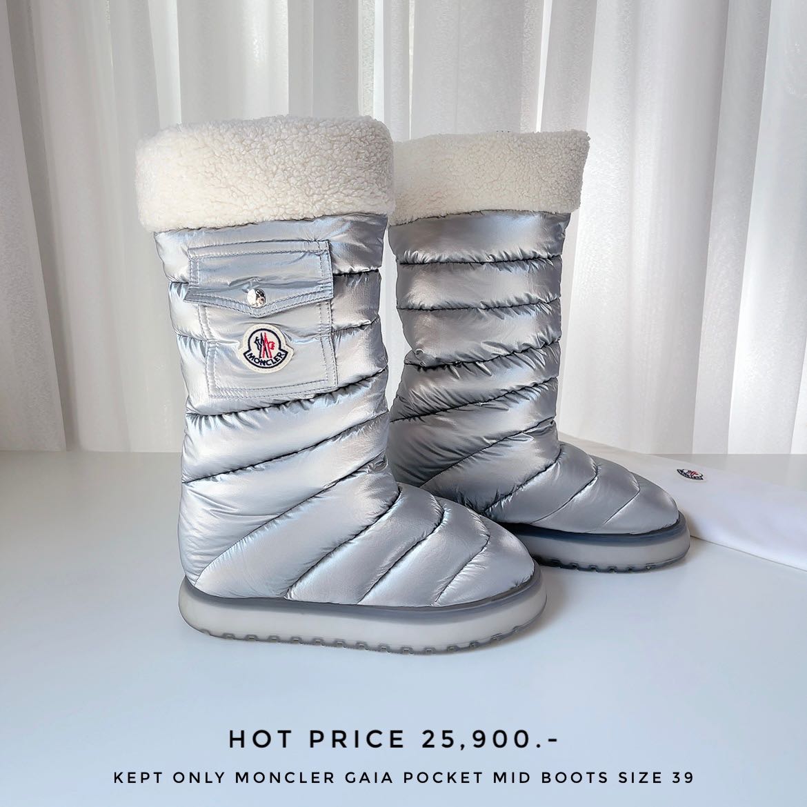Kept only  MONCLER gaia pocket mid boot