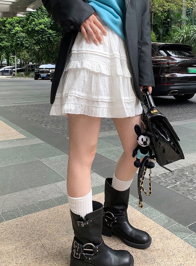 mini skirt (white/ black)