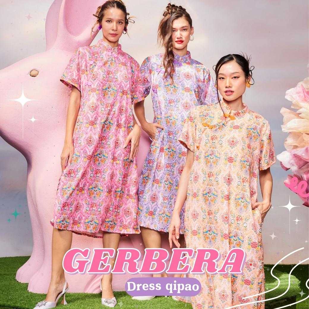 Dress qipao Gerbera
