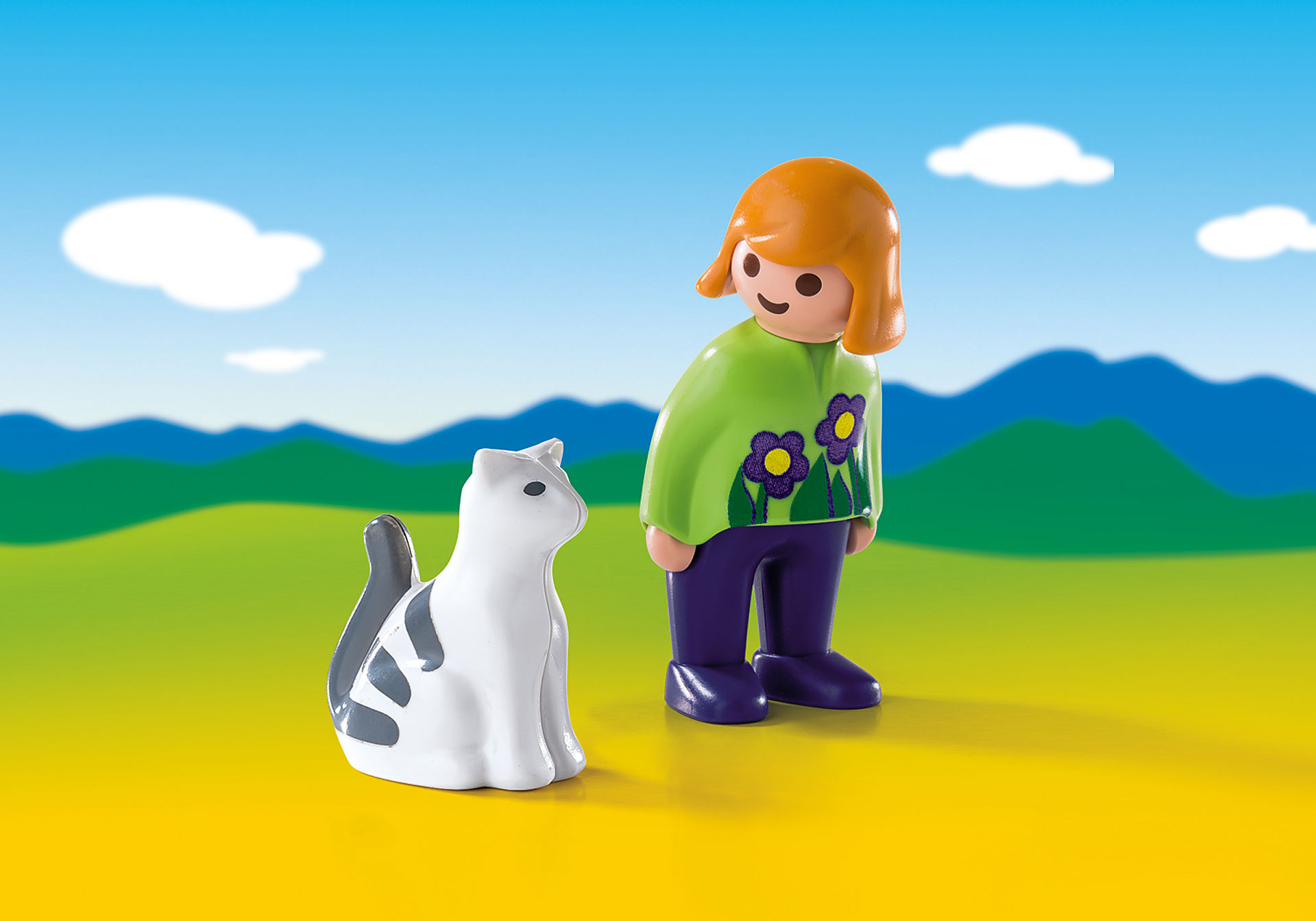 Playmobil 6975 1.2.3 Woman with Cat 123 ผู้หญิง และแมว
