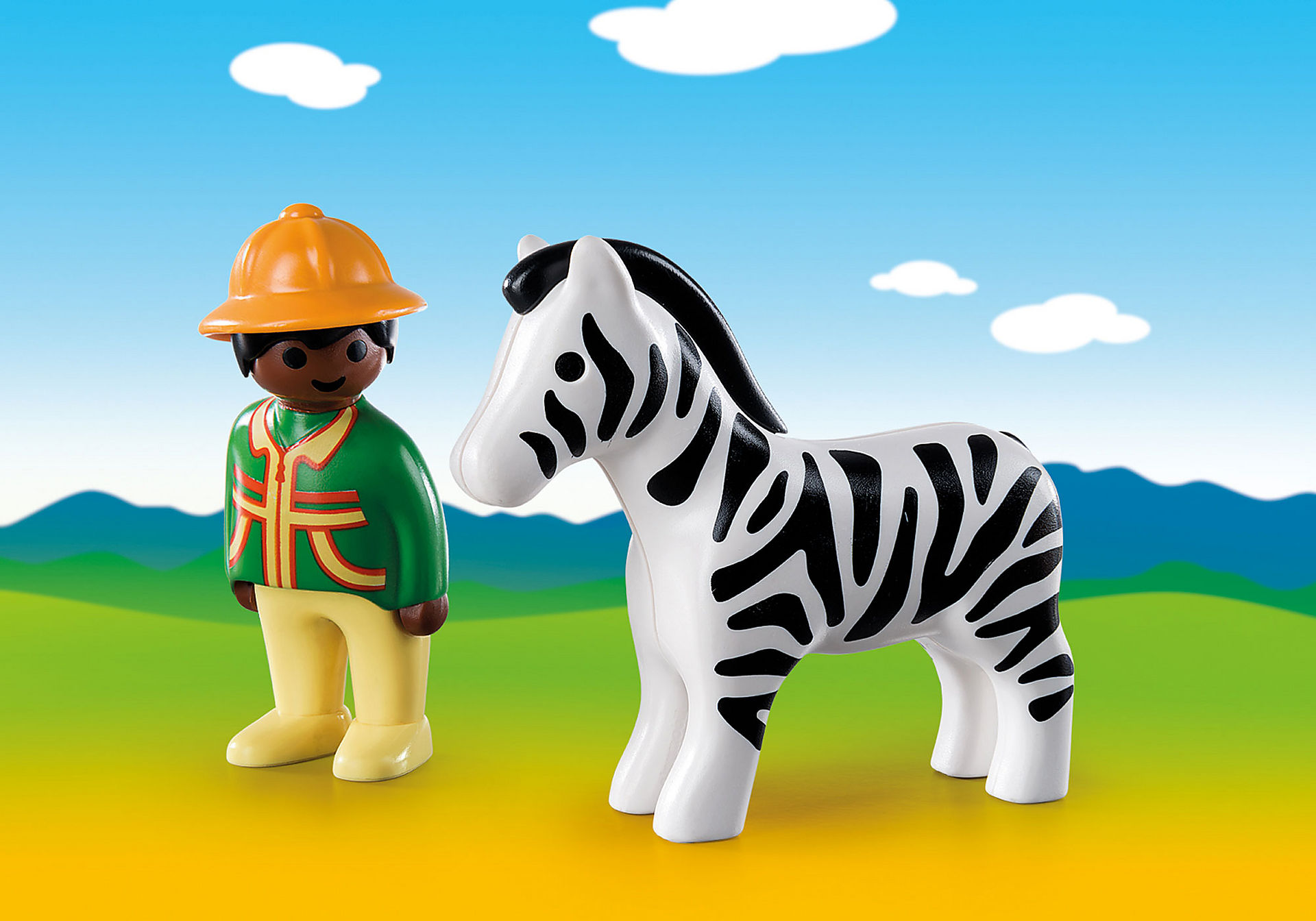 Playmobil 9257 1.2.3 Ranger with Zebra 123 แรนเจอร์กับม้าลาย