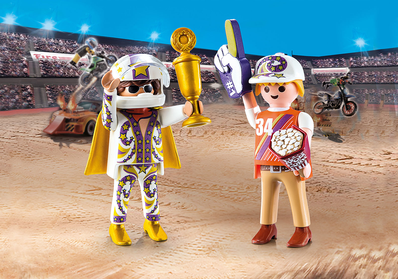 Playmobil 70692 Duo Pack Stunt Show Team ดูโอ้ ทีมสตั๊นท์โชว์