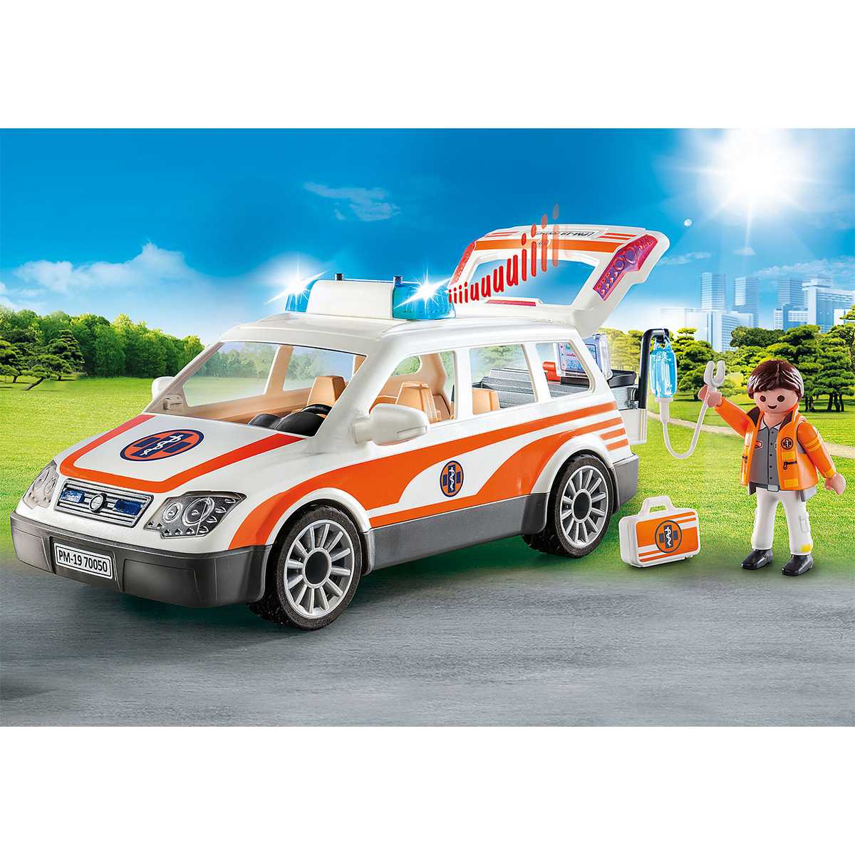 Playmobil 70050 Rescue Emergency Car with Siren ซิตี้ไลฟ์ รถฉุกเฉินพร้อมไซเรน