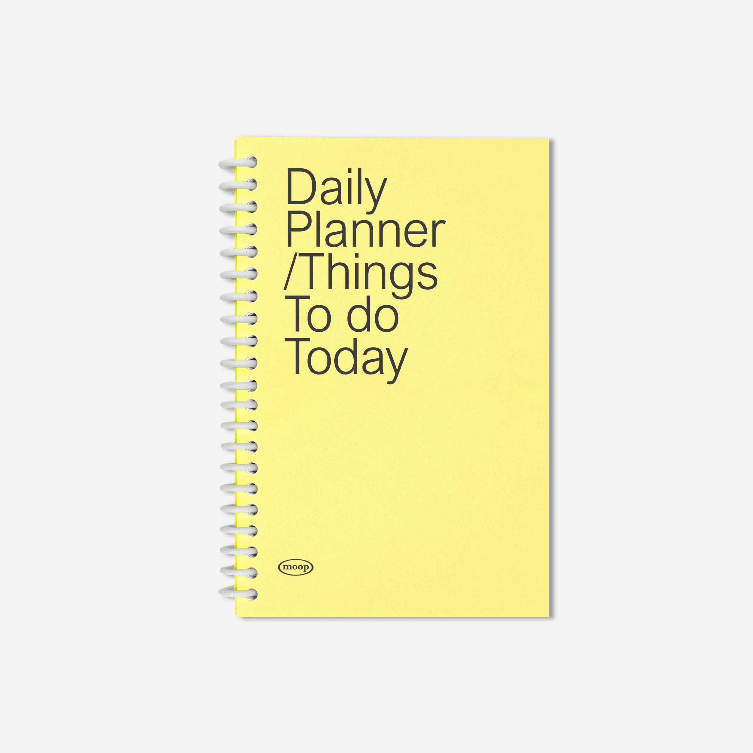 moop daily planner | Yellow