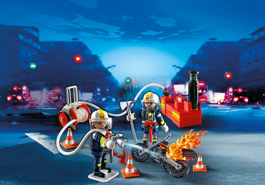 Playmobil 5365 City Action Firefighters with Water Pump ซิตี้แอคชั่น นักดับเพลิงพร้อมหัวฉีดน้ำ