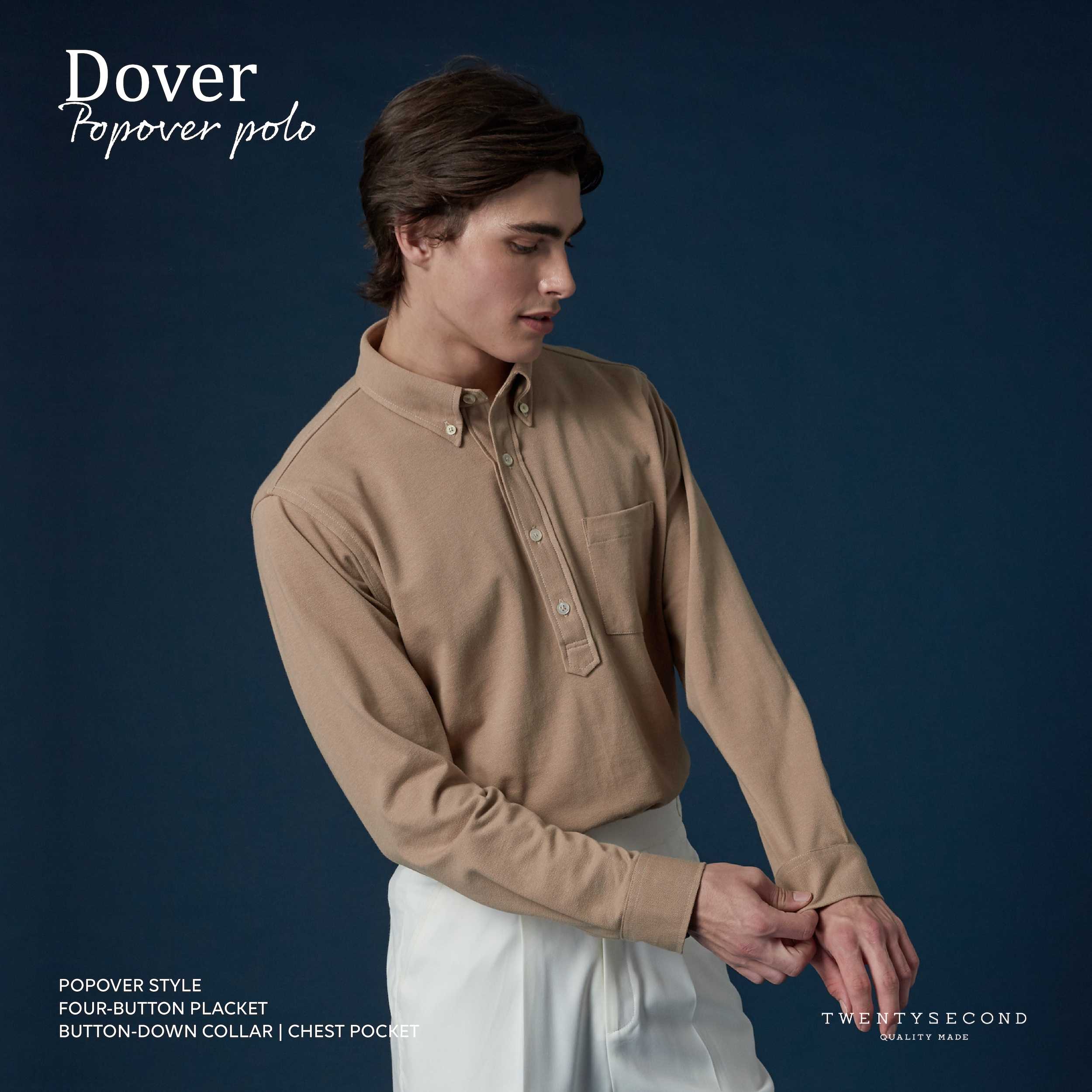 DOVER POPOVER POLO TEE - KHAKI