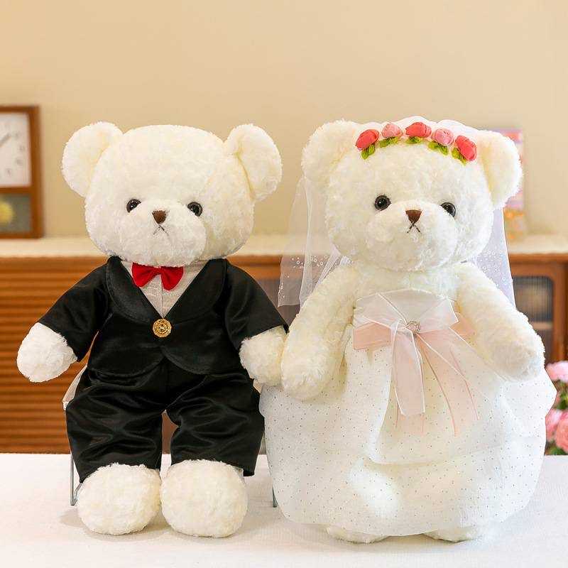 ตุ๊กตาหมีเท็ดดี้คู่รักแต่งงาน (เจ้าบ่าว-เจ้าสาว)