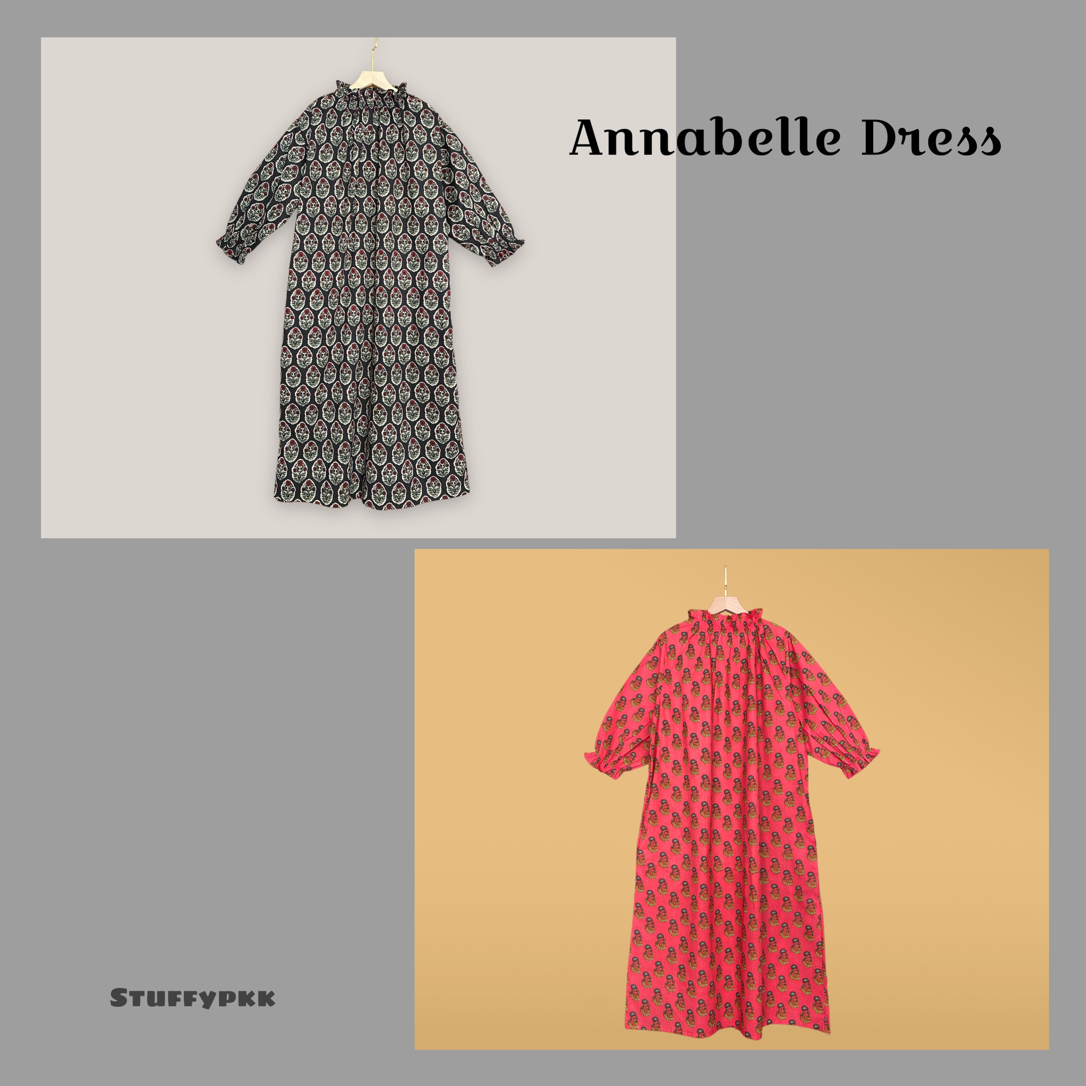 𝐀𝐧𝐧𝐚𝐛𝐞𝐥𝐥𝐞 𝐃𝐫𝐞𝐬𝐬 สีแดงส้ม สีดำ