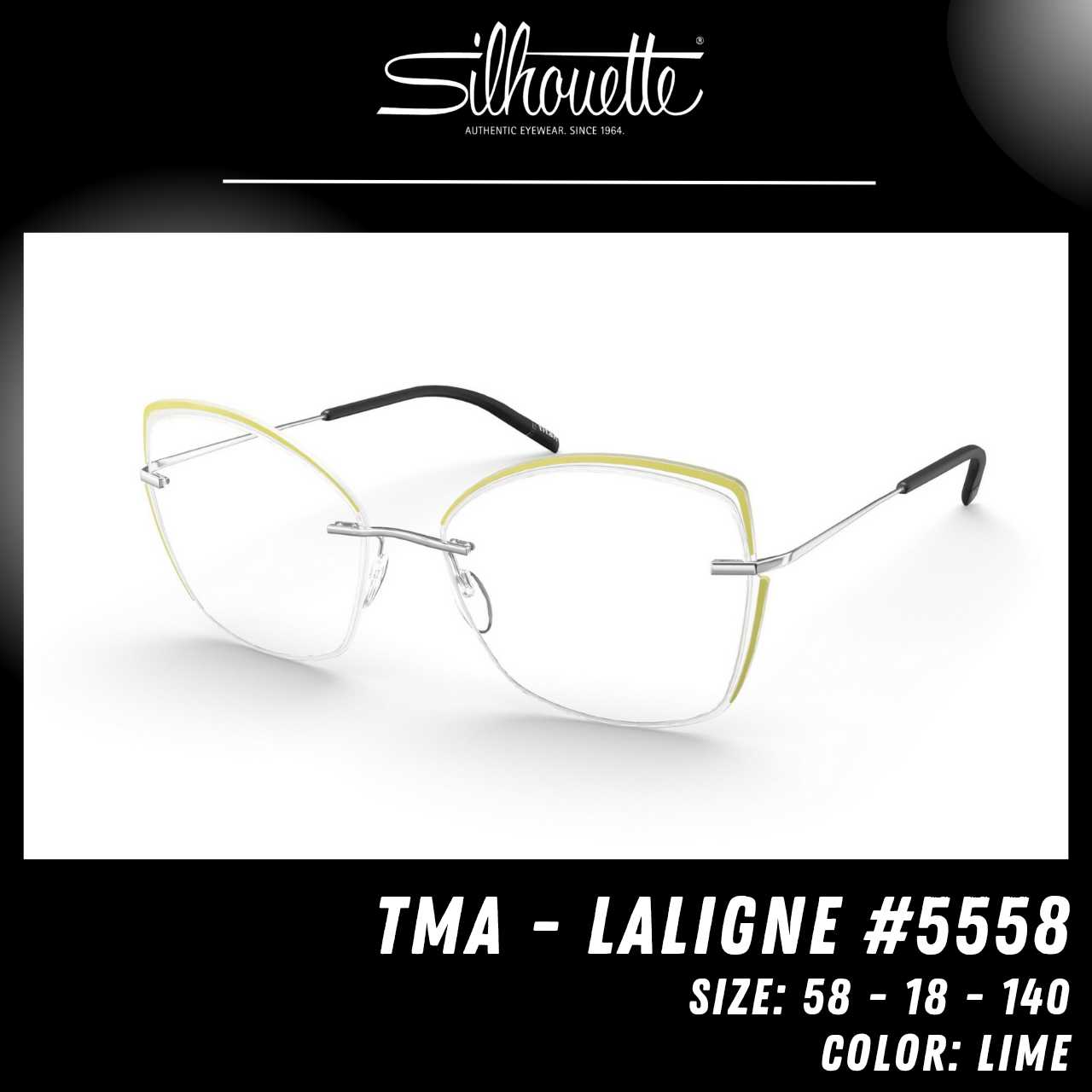 Silhouette Eyewear รุ่น TMA Laligne #5568 สี Lime
