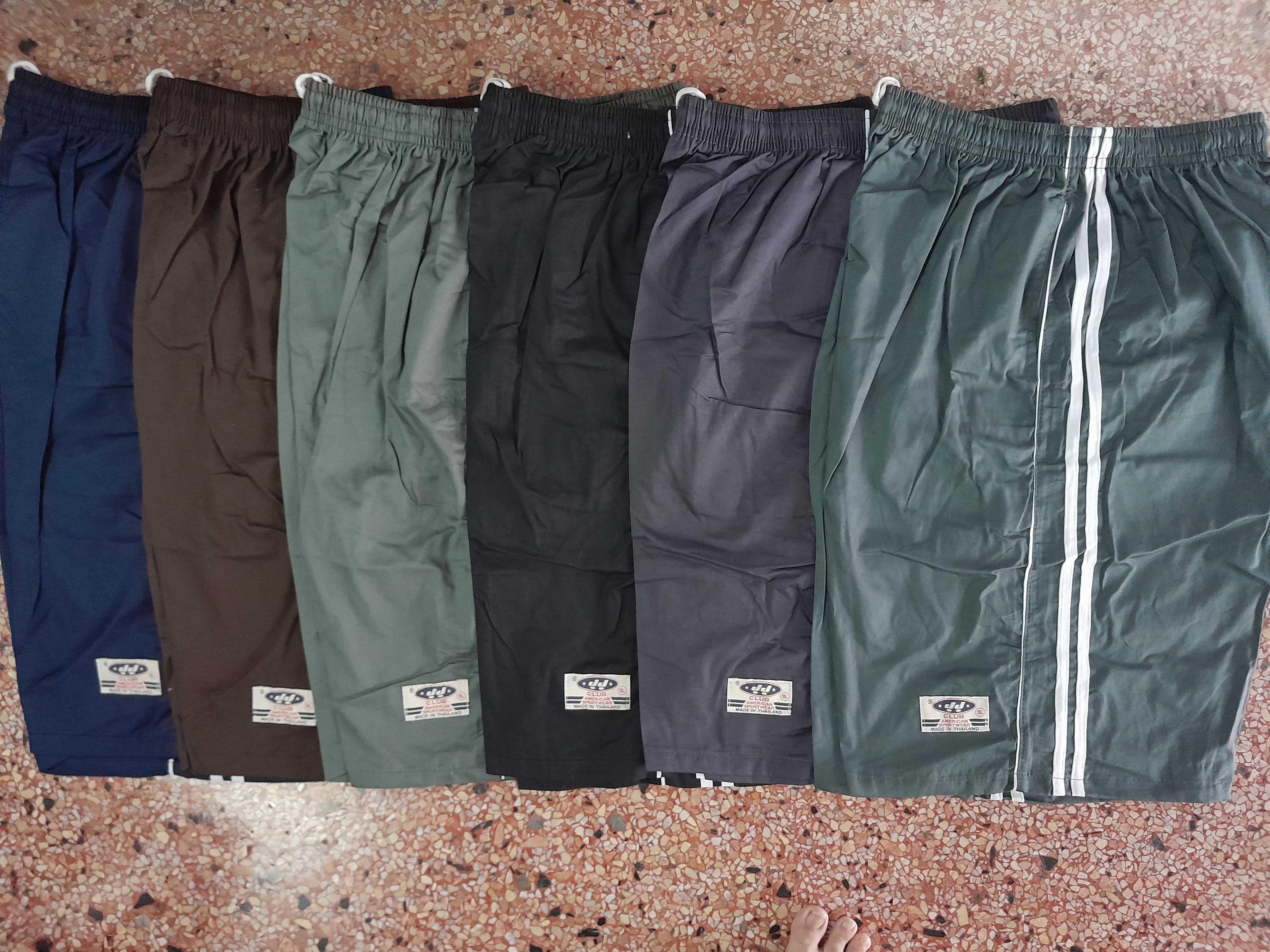 กางเกงเจเจสีพื้นไซส์ 3XL แต่งเทป3แถบ