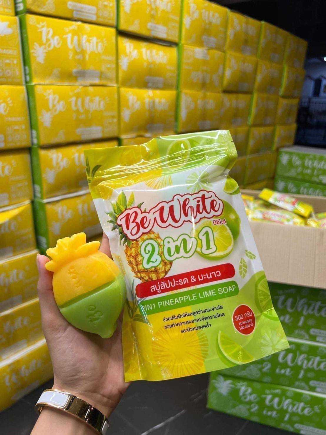สบู่สัปปะรด  Be White 2 in 1 300 g. สบู่สับปะรด & มะนาว