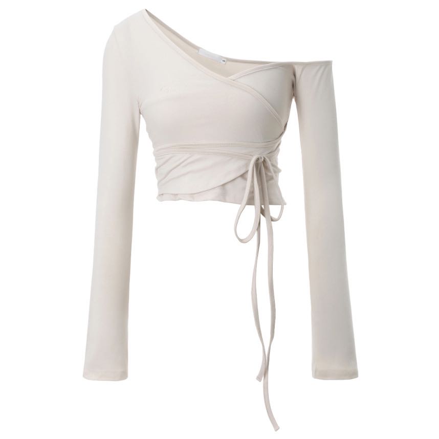 (pre,รวมส่ง) Wrap-tie cardigan /threetimes