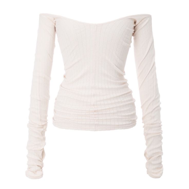 (pre,รวมส่ง)  Kaylee V warmer tee /threetimes