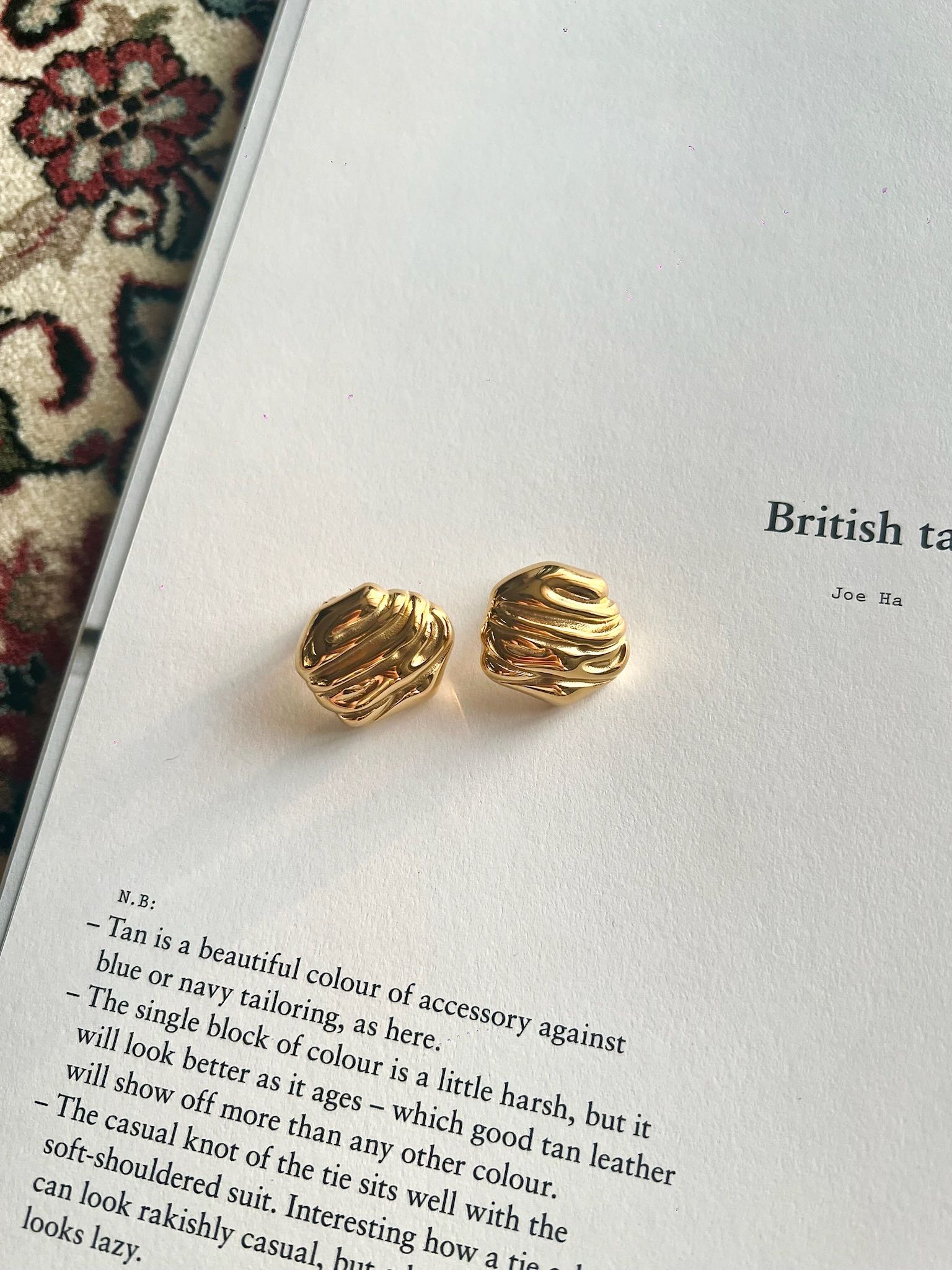 Cream earring