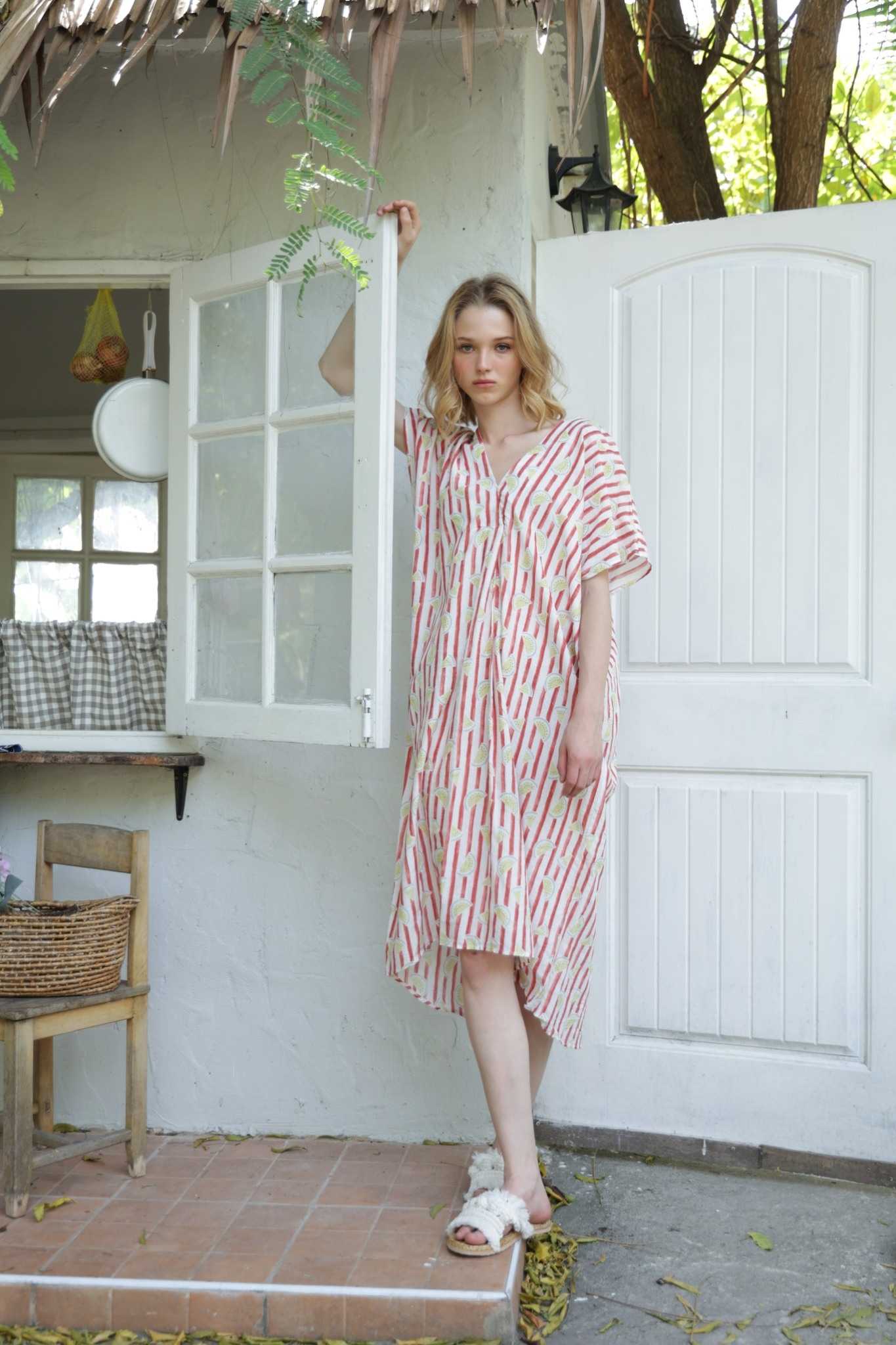 Watermelon Caftan dress